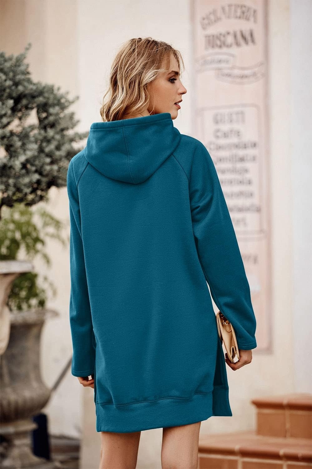 image:imagePRETTYGARDEN Sweatshirt for Women Fall Oversized Hoodie DressLake Blue
