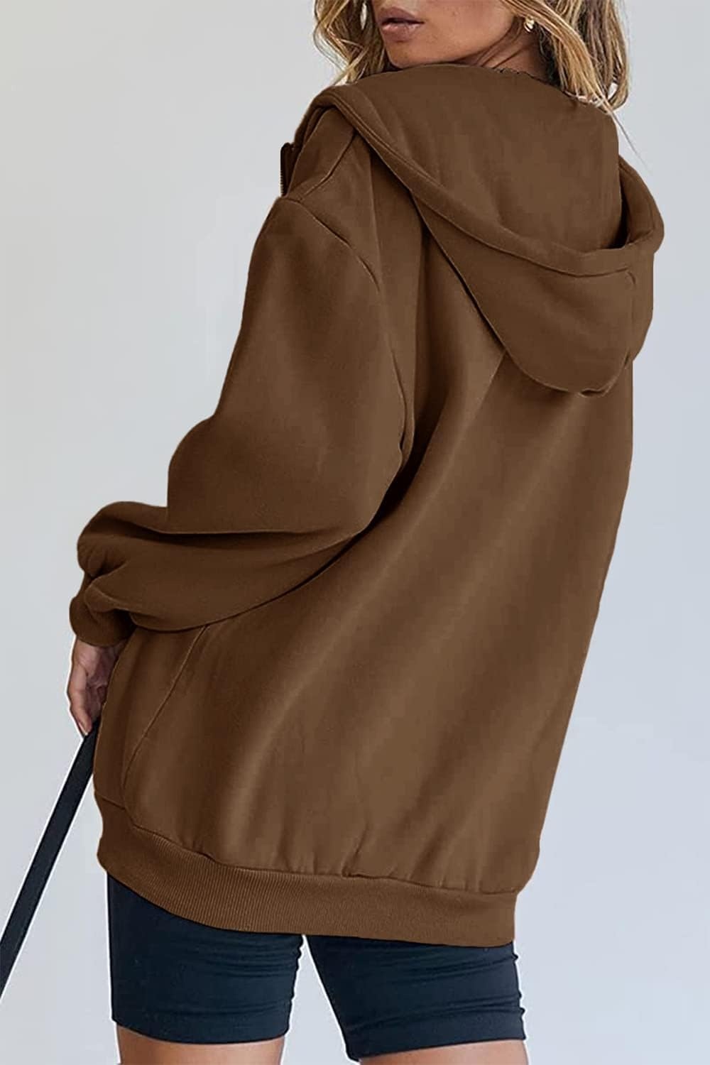 image:imagePRETTYGARDEN Womens Fall Zip Up Hoodies SweatshirtsBrown