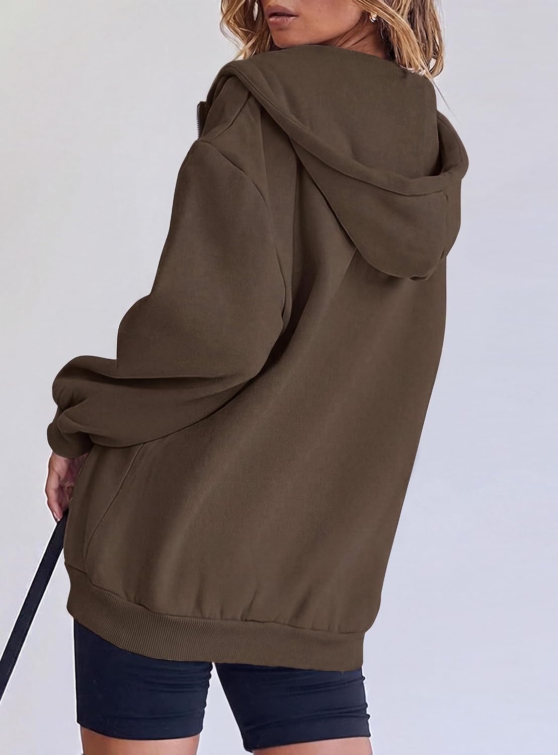 image:imagePRETTYGARDEN Womens Fall Zip Up Hoodies SweatshirtsCoffee