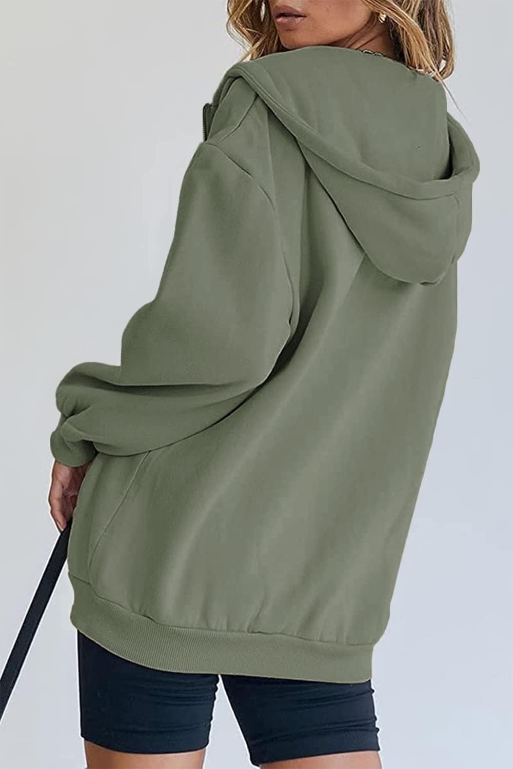 image:imagePRETTYGARDEN Womens Fall Zip Up Hoodies SweatshirtsGrey Green