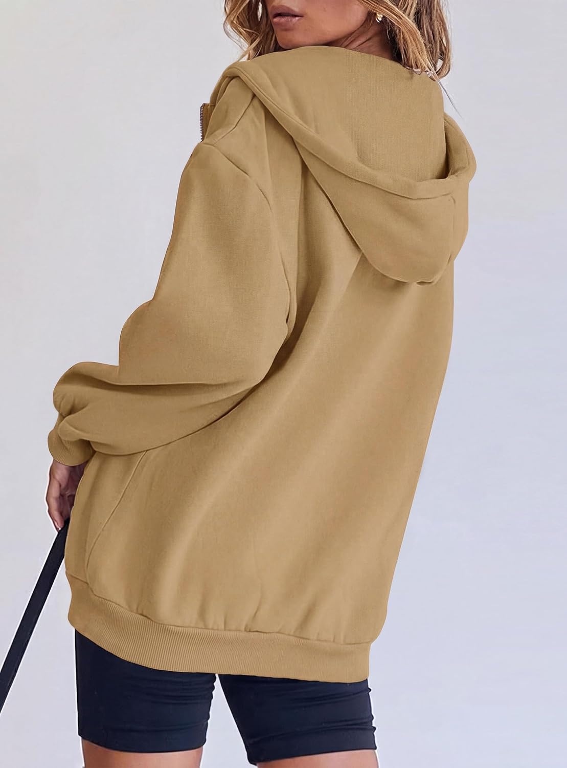 image:imagePRETTYGARDEN Womens Fall Zip Up Hoodies SweatshirtsKhaki