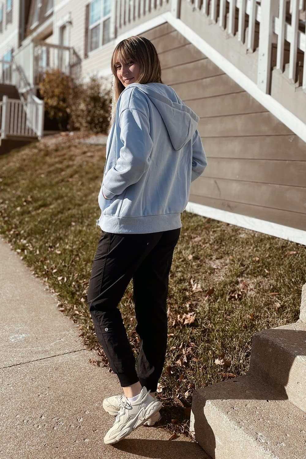 image:imagePRETTYGARDEN Womens Fall Zip Up Hoodies SweatshirtsLight Blue