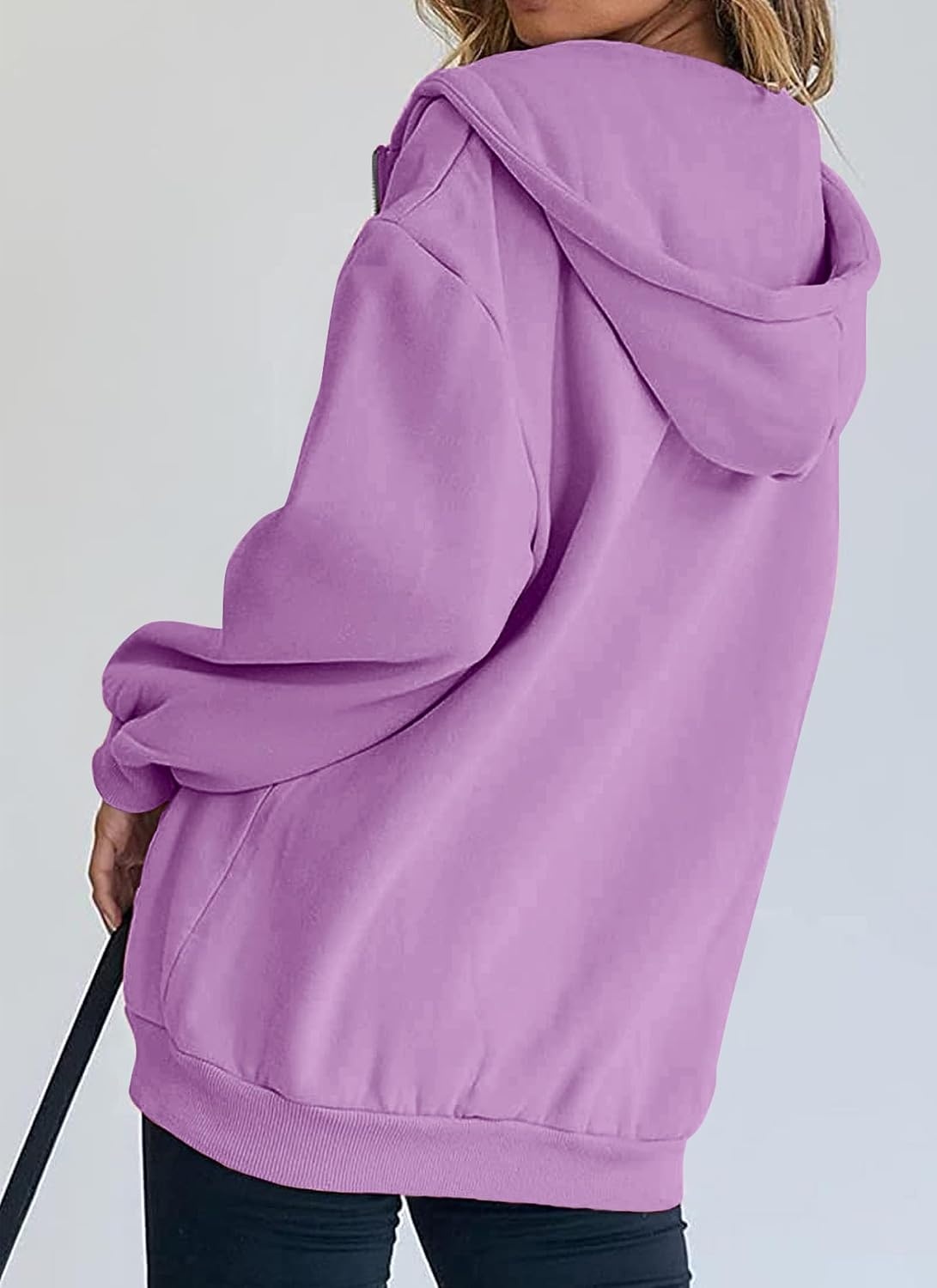 image:imagePRETTYGARDEN Womens Fall Zip Up Hoodies SweatshirtsLight Purple