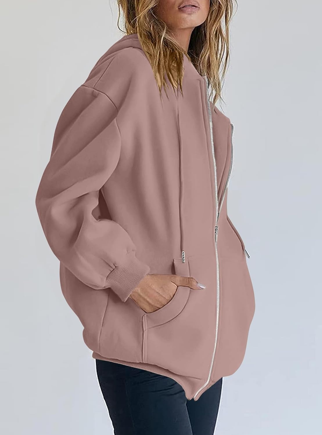 image:imagePRETTYGARDEN Womens Fall Zip Up Hoodies SweatshirtsNutmeg