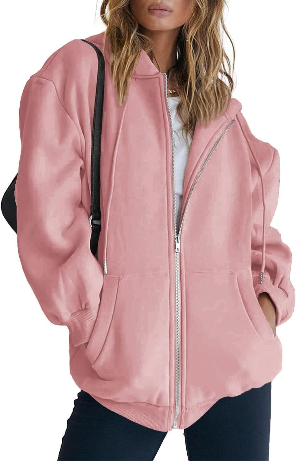 image:imagePRETTYGARDEN Womens Fall Zip Up Hoodies SweatshirtsPink