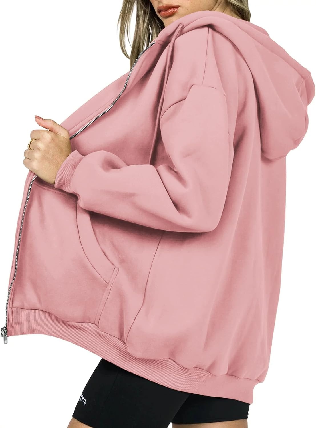 image:imagePRETTYGARDEN Womens Fall Zip Up Hoodies SweatshirtsPink
