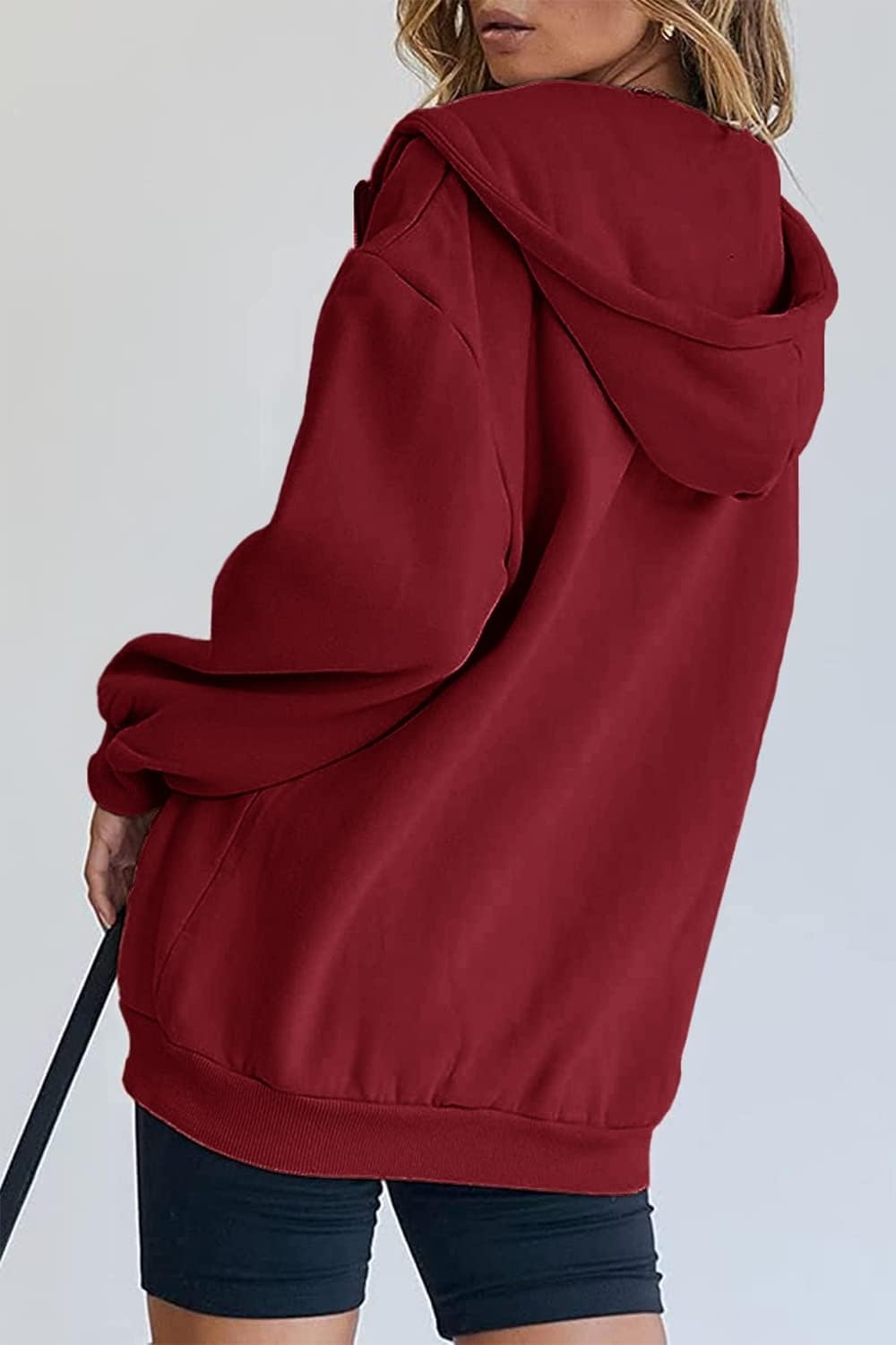 image:imagePRETTYGARDEN Womens Fall Zip Up Hoodies SweatshirtsRed
