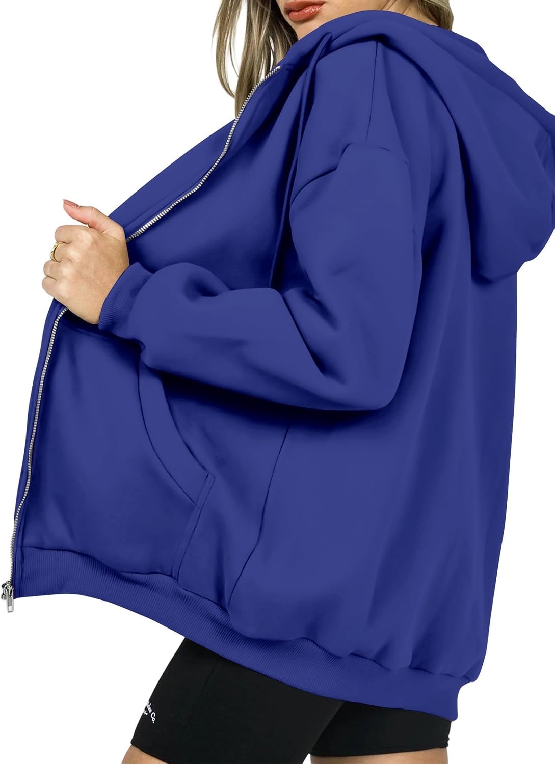 image:imagePRETTYGARDEN Womens Fall Zip Up Hoodies SweatshirtsRoyal Blue