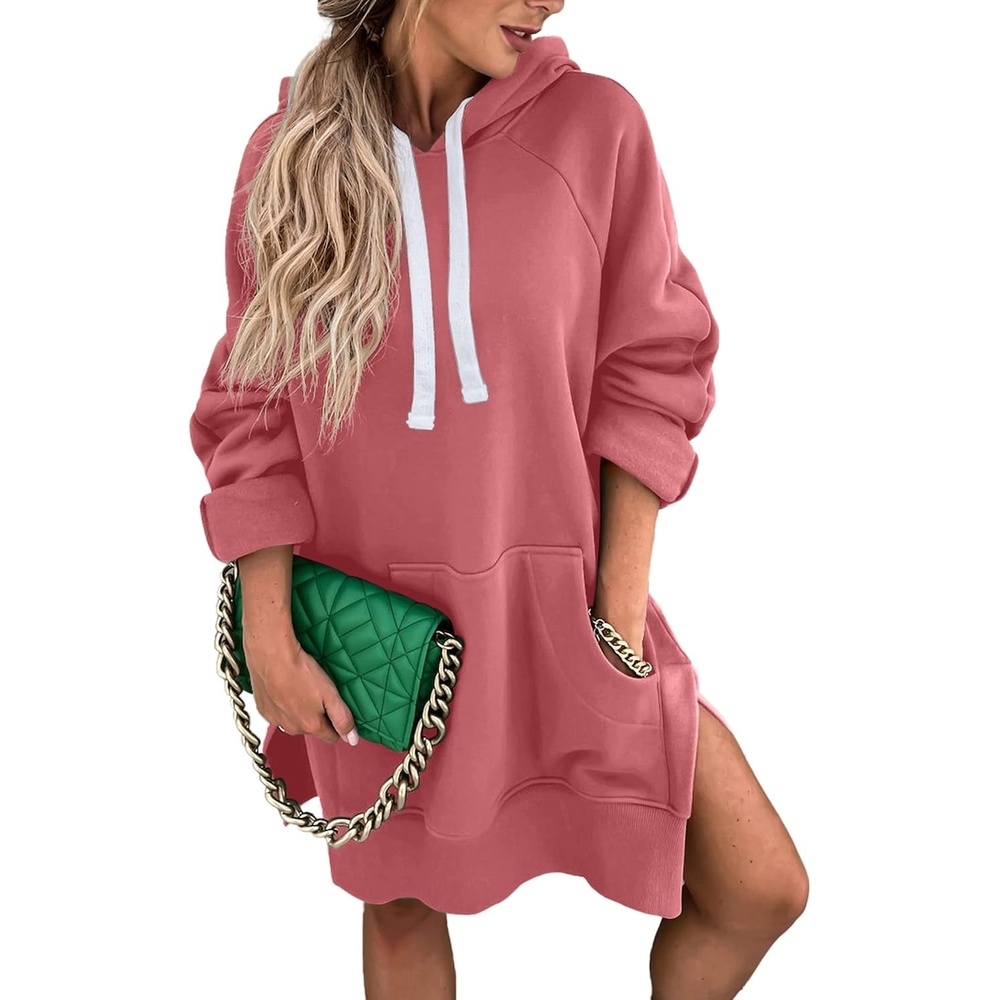 image:imagePRETTYGARDEN Sweatshirt for Women Fall Oversized Hoodie DressPink