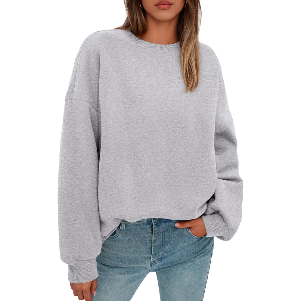 image:imagePRETTYGARDEN Womens Oversized Crewneck SweatshirtGrey