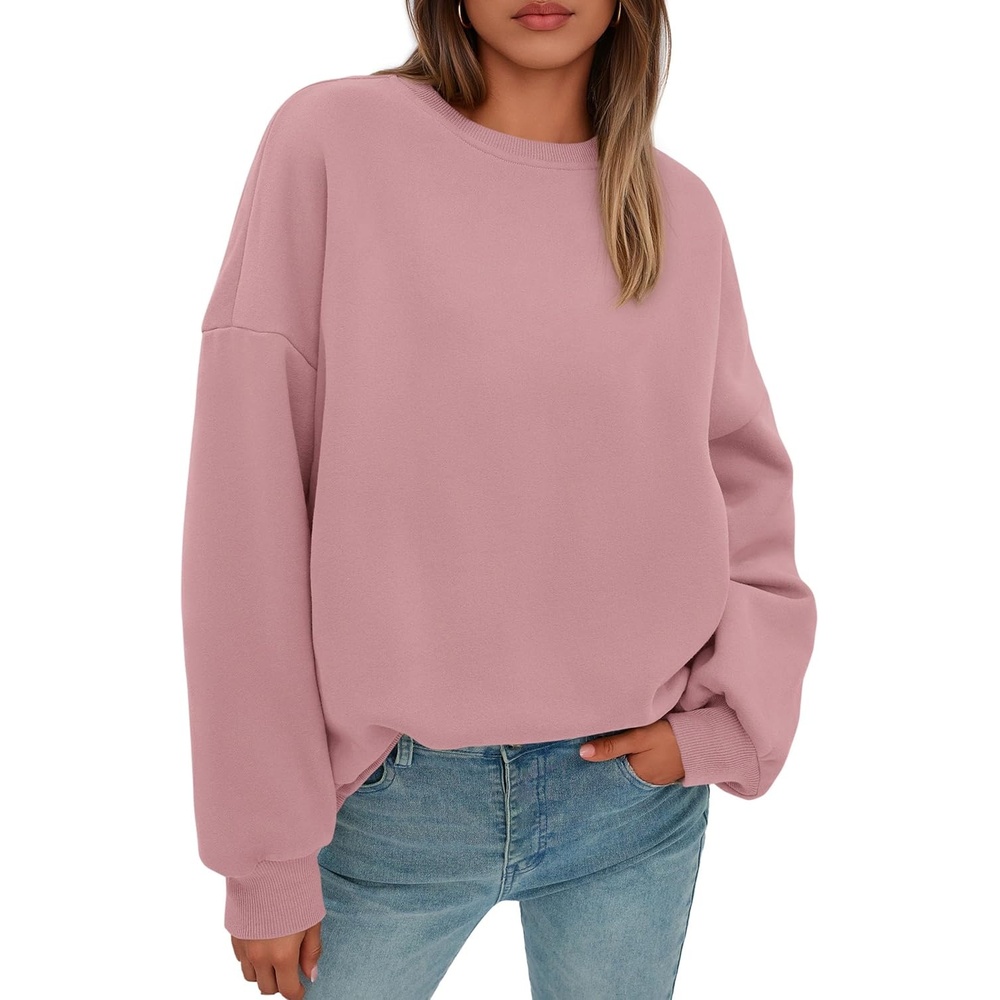 image:imagePRETTYGARDEN Womens Oversized Crewneck SweatshirtPink