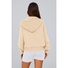 PRETTYGARDEN Hoodies for Women Fall Fashion Zip Up Fleece Plain Sweatshirt(Apricot)