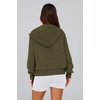 PRETTYGARDEN Hoodies for Women Fall Fashion Zip Up Fleece Plain Sweatshirt(Army Green)
