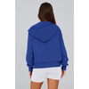 PRETTYGARDEN Hoodies for Women Fall Fashion Zip Up Fleece Plain Sweatshirt(Bright Blue)