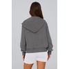 PRETTYGARDEN Hoodies for Women Fall Fashion Zip Up Fleece Plain Sweatshirt(Dark Grey)
