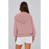 PRETTYGARDEN Hoodies for Women Fall Fashion Zip Up Fleece Plain Sweatshirt(Dusty Pink)