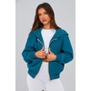 PRETTYGARDEN Hoodies for Women Fall Fashion Zip Up Fleece Plain Sweatshirt(Lake Blue)
