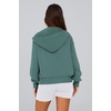 PRETTYGARDEN Hoodies for Women Fall Fashion Zip Up Fleece Plain Sweatshirt(Sage Green)