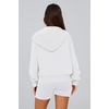 PRETTYGARDEN Hoodies for Women Fall Fashion Zip Up Fleece Plain Sweatshirt(White)