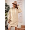 PRETTYGARDEN Sweatshirt for Women Fall Oversized Hoodie Dress(Apricot)