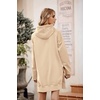 PRETTYGARDEN Sweatshirt for Women Fall Oversized Hoodie Dress(Apricot)