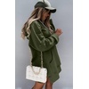 PRETTYGARDEN Sweatshirt for Women Fall Oversized Hoodie Dress(Army Green)