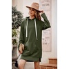 PRETTYGARDEN Sweatshirt for Women Fall Oversized Hoodie Dress(Army Green)