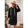 PRETTYGARDEN Sweatshirt for Women Fall Oversized Hoodie Dress(Black)