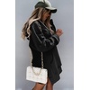 PRETTYGARDEN Sweatshirt for Women Fall Oversized Hoodie Dress(Black)