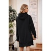 PRETTYGARDEN Sweatshirt for Women Fall Oversized Hoodie Dress(Black)