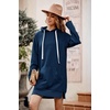 PRETTYGARDEN Sweatshirt for Women Fall Oversized Hoodie Dress(Blue)