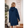 PRETTYGARDEN Sweatshirt for Women Fall Oversized Hoodie Dress(Blue)