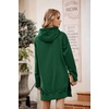 PRETTYGARDEN Sweatshirt for Women Fall Oversized Hoodie Dress(Dark Green)