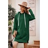 PRETTYGARDEN Sweatshirt for Women Fall Oversized Hoodie Dress(Dark Green)