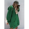 PRETTYGARDEN Sweatshirt for Women Fall Oversized Hoodie Dress(Dark Green)