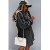 PRETTYGARDEN Sweatshirt for Women Fall Oversized Hoodie Dress(Dark Grey)