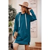 PRETTYGARDEN Sweatshirt for Women Fall Oversized Hoodie Dress(Lake Blue)