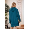 PRETTYGARDEN Sweatshirt for Women Fall Oversized Hoodie Dress(Lake Blue)