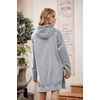 PRETTYGARDEN Sweatshirt for Women Fall Oversized Hoodie Dress(Light Grey)