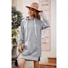 PRETTYGARDEN Sweatshirt for Women Fall Oversized Hoodie Dress(Light Grey)