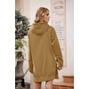 PRETTYGARDEN Sweatshirt for Women Fall Oversized Hoodie Dress(Light Khaki)
