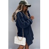 PRETTYGARDEN Sweatshirt for Women Fall Oversized Hoodie Dress(Navy)