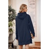 PRETTYGARDEN Sweatshirt for Women Fall Oversized Hoodie Dress(Navy)