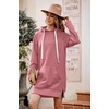 PRETTYGARDEN Sweatshirt for Women Fall Oversized Hoodie Dress(Pink)