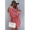 PRETTYGARDEN Sweatshirt for Women Fall Oversized Hoodie Dress(Pink)