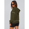 PRETTYGARDEN Women’s Fall Half Zip Cropped Hoodie Sweatshirt(Army Green)