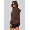 PRETTYGARDEN Women’s Fall Half Zip Cropped Hoodie Sweatshirt(Brown Coffee)