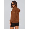 PRETTYGARDEN Women’s Fall Half Zip Cropped Hoodie Sweatshirt(Caramel)