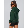 PRETTYGARDEN Women’s Fall Half Zip Cropped Hoodie Sweatshirt(Dark Green)