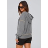 PRETTYGARDEN Women’s Fall Half Zip Cropped Hoodie Sweatshirt(Dark Grey)